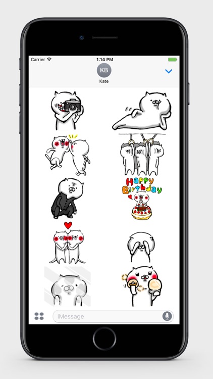 White Cat Stickers 2 screenshot-3