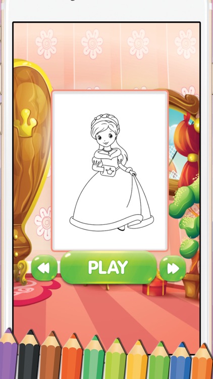 Princess Fairy Tale Coloring Book screenshot-3
