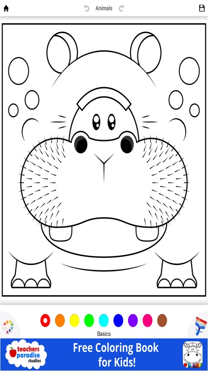 Coloring Book for Kids: Animal Square Heads screenshot-4