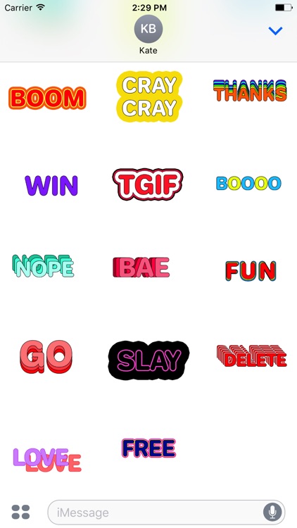 Animated Modern WORD Stickers