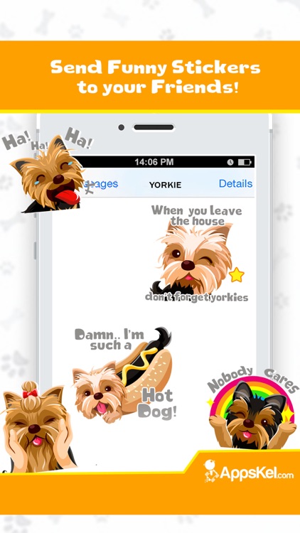 Yorkie Emoji:Yorkshire Terrier Dog Sticker App screenshot-3