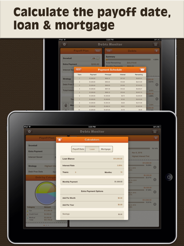 Debts Monitor for iPad - Debt Tracker and Reminder - náhled