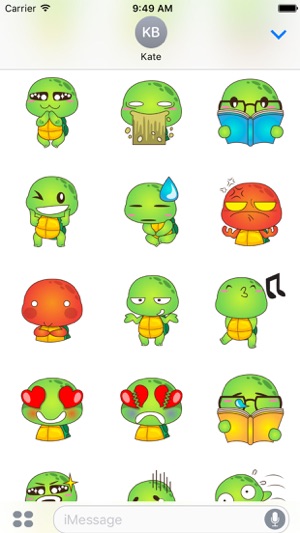 Pura the funny turtle for iMessage Sticker(圖2)-速報App