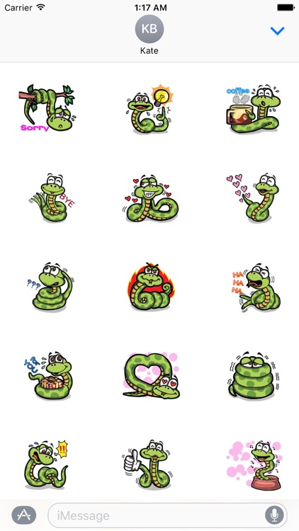Lovely Snake Sticker Pack