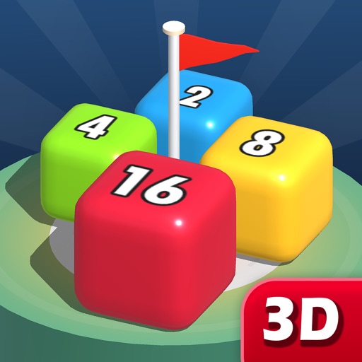 Merge Blocks 3D Icon