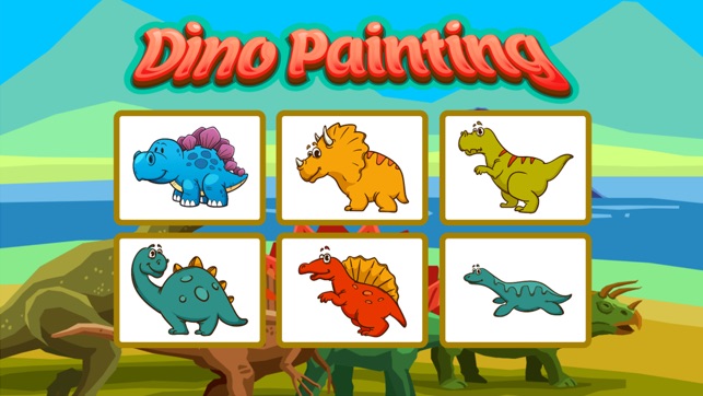 Dino Painting Game - 我的塗色本 - 恐龍圖片 可愛的著色書