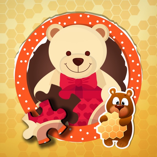 Touch the Puzzle - Lovely Honey Bear Jigsaw Game