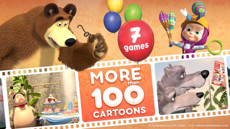 Masha and the Bear: videos, games, songs for kids screenshot-0