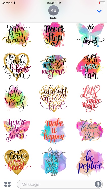 Animated Happy Quotes Stickers