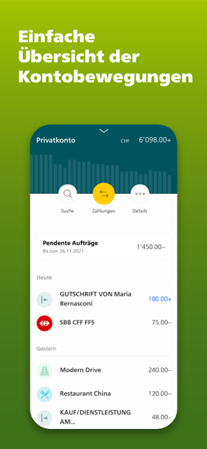 ‎PostFinance App Screenshot
