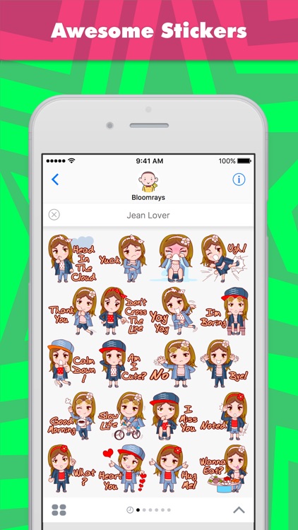 Jean Lover stickers by Bloomray