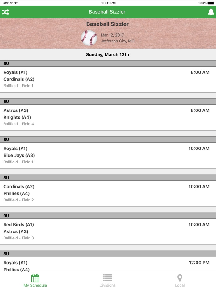 Triple Play Tournaments