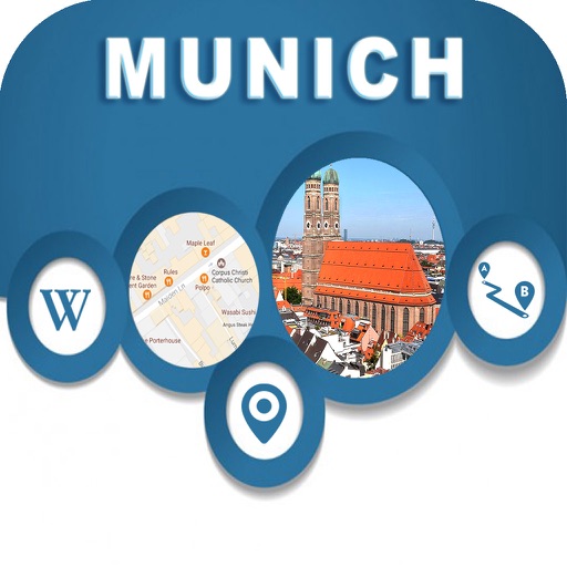 Munich Germany City Offline Map Navigation EGATE iOS App