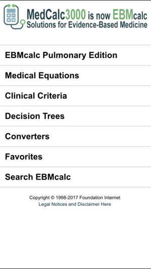 EBMcalc Pulmonary(圖1)-速報App