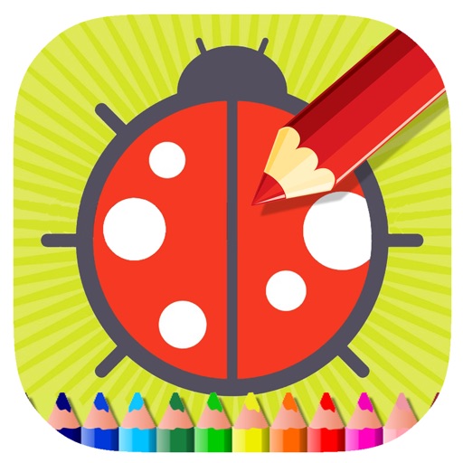 Free Kids Coloring Book Game Ladybug Version Icon