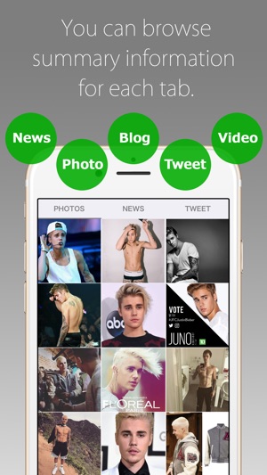 Fan App for Justin Bieber