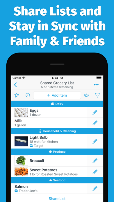 AnyList: Grocery Shopping List Screenshot