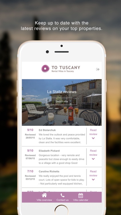 To Tuscany Owner App