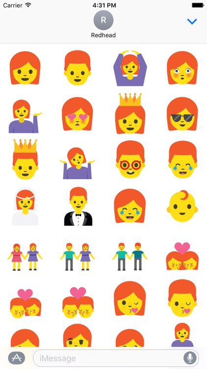 Redhead Emoji Stickers