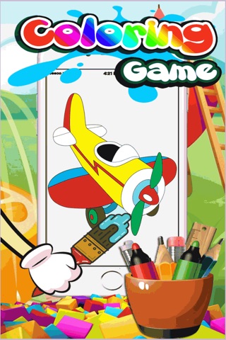 Coloring Page Game for Plane screenshot 2