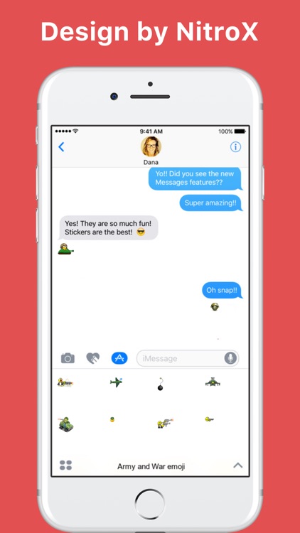 Army and War emoji stickers by NitroX for iMessage