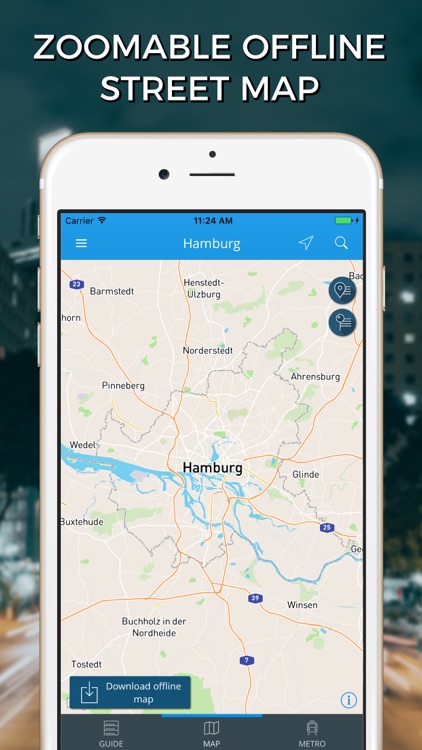 Hamburg Travel Guide with Offline Street Map screenshot-3