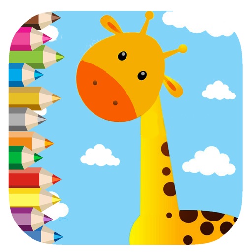 Giraffe Coloring Page Games For Kids Version Icon