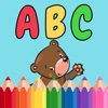 ABC animals coloring book for kids and preschool