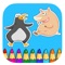 Free Coloring Book Game Penguin And Pig Version