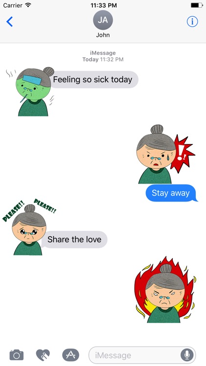 Animated ANGRy Old LADy Stickers screenshot-3