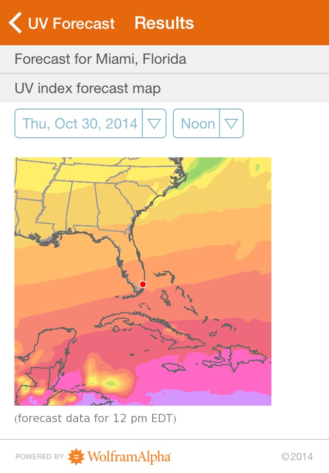 Wolfram Sun Exposure Reference App screenshot 4