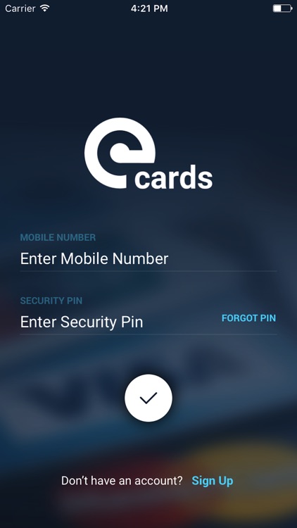 ECard- Secure banking card storage