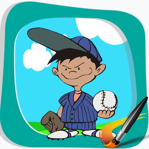 Baseball Kids Coloring Best Version Icon