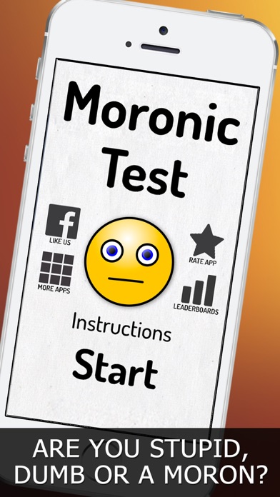 Moronic Test - Stupid Moron Idiot Quiz Game Free screenshot one