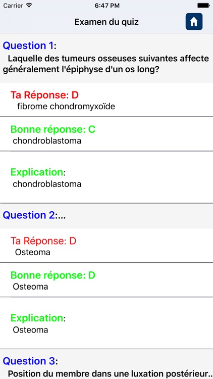 Orthopedics Questions in French screenshot-4