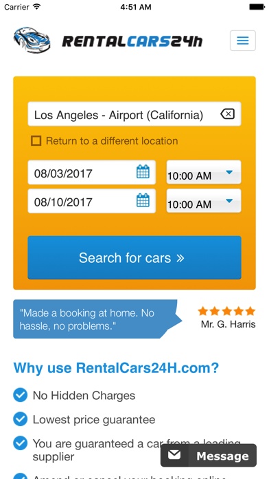 How to cancel & delete Car hire LAX - Los Angeles USA from iphone & ipad 1
