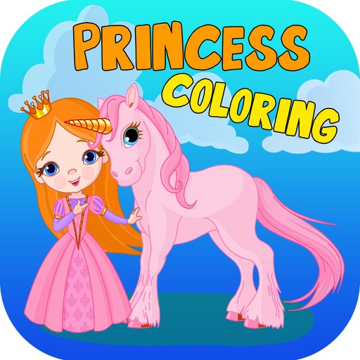 Fairy Tale Princess Coloring Icon