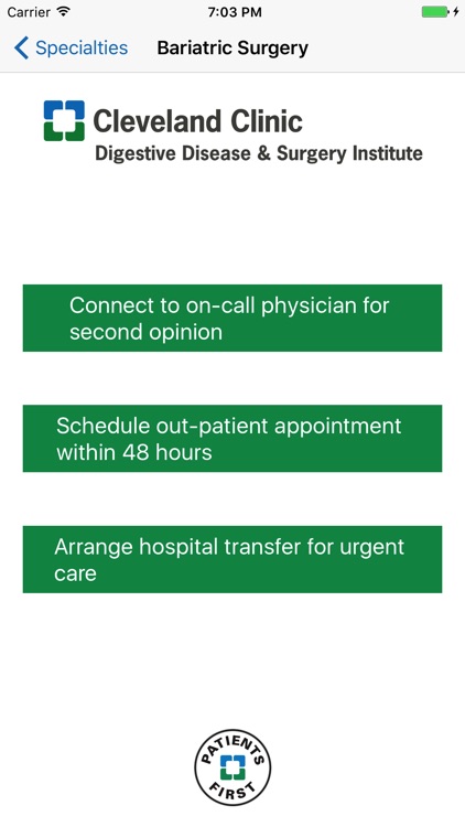 Cleveland Clinic DDSI Instant Opinion and Referral