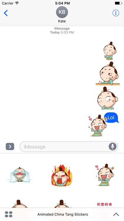 Animated China Tang Stickers For iMessage screenshot-4