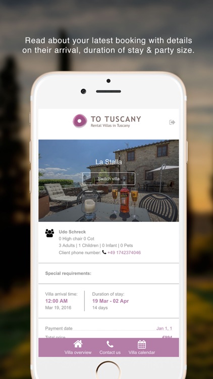 To Tuscany Owner App screenshot-4