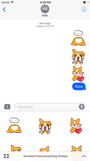 Cute Cartoon-Dog Stickers For iMessage(圖4)-速報App