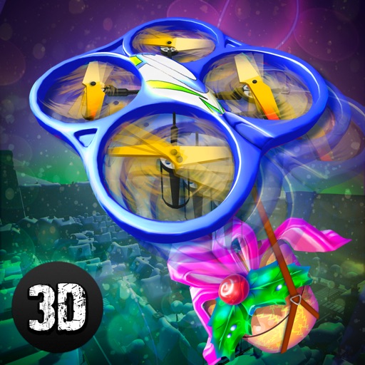 Christmas Cartoon Quadcopter Drone Simulator Full Icon