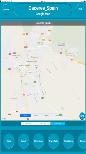 Cáceres Spain Offline City Maps Navigati