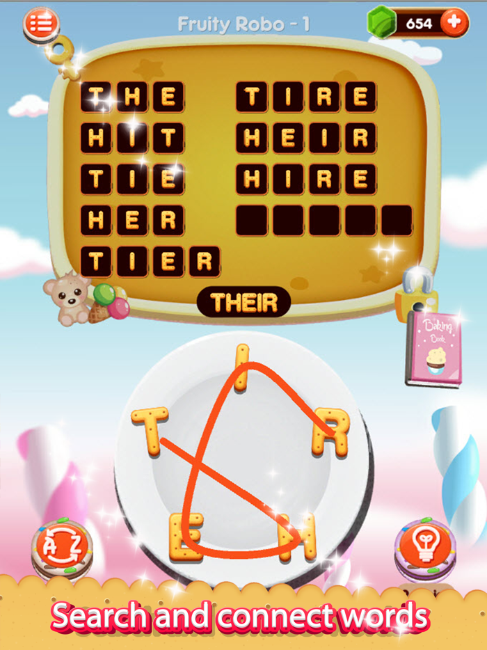 Word Search - Connect The Cookies Letter