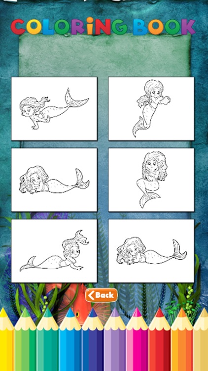 Mermaid Art Coloring Book - Activities for Kid screenshot-3