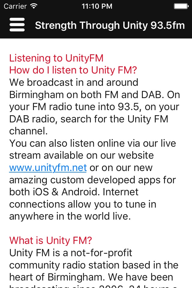 Unity FM 93.5 screenshot 4
