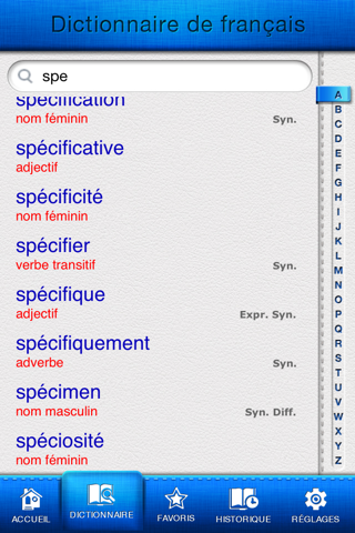 Dictionnaire de français screenshot 2
