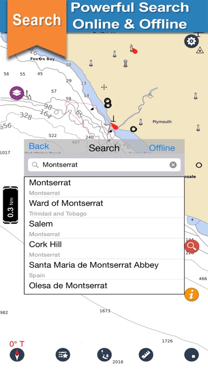 Montserrat nautical sailing gps charts for boating