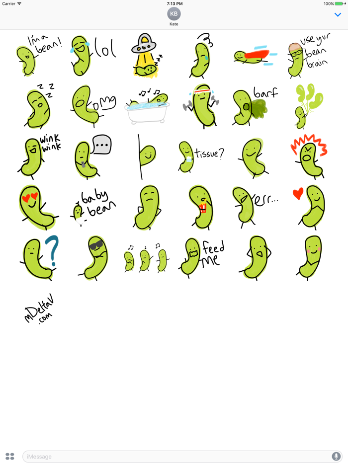 Beany funny face - photo stickers for iMessage