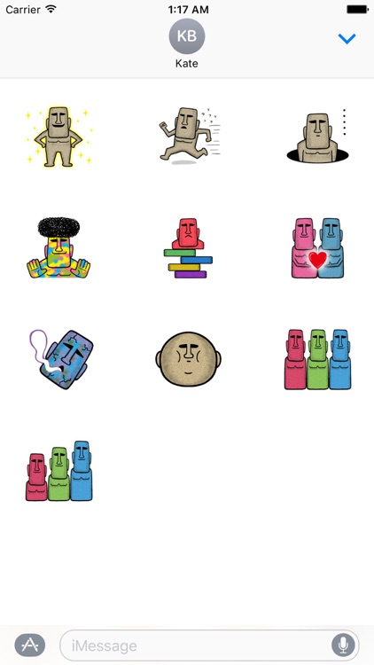 Funny MOAI Statue Stickers